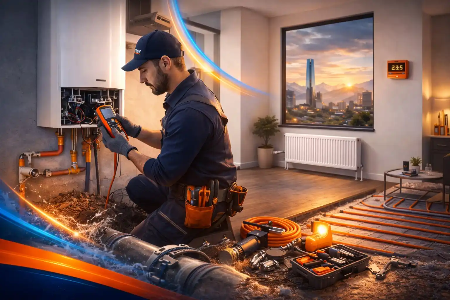 Calefacción central en Santiago